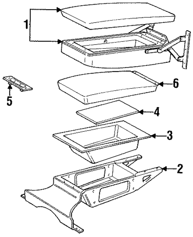BBC7835AGD - Body: Armrest Assembly for Jaguar Image