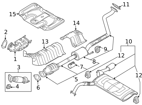 Exhaust Components for 2016 Kia Forte5 #0