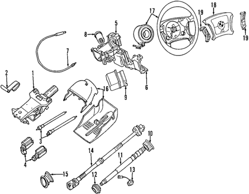 Steering Column for 2001 BMW 740iL #0