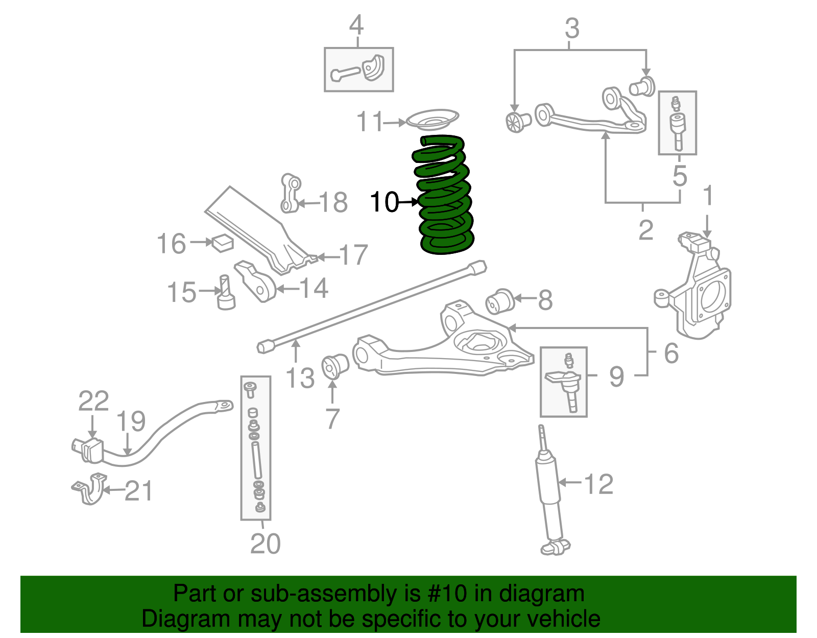 1999-2007 GM Coil Spring 15032653 | Capital Chevy Parts