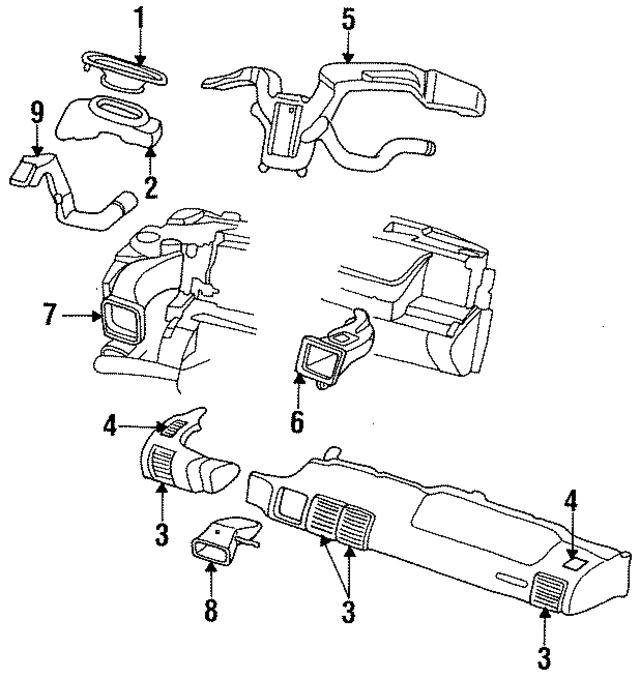 5264791AA - Body: Defroster Duct for Mopar Image