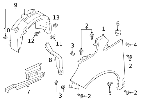 Fender & Components for 2018 Ford C-Max #0
