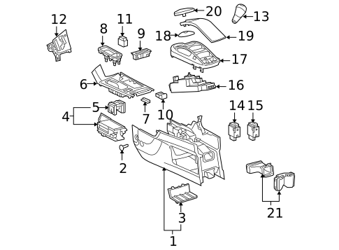 Center Console for 2012 Lexus RX450h #0