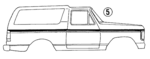 F1TZ9820000AY - Body: Stripe Tape for Ford: Bronco Image