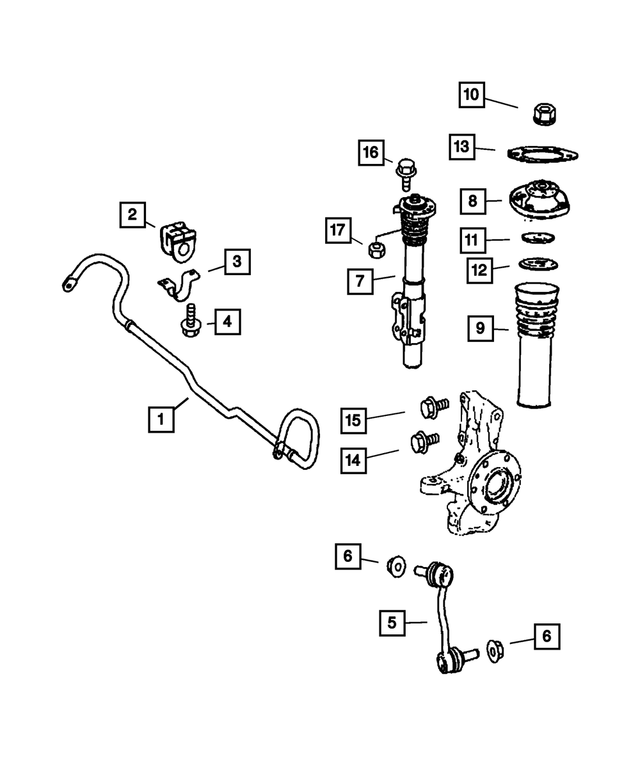 68080152AA - Front Suspension: Bushing for Mopar Image