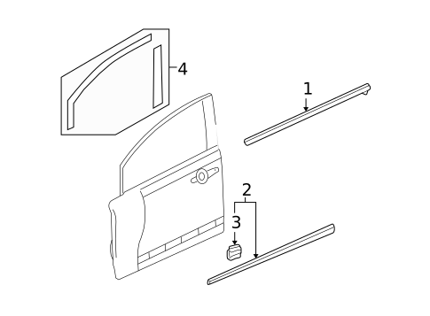 Exterior Trim - Front Door for 2010 Honda Civic #0