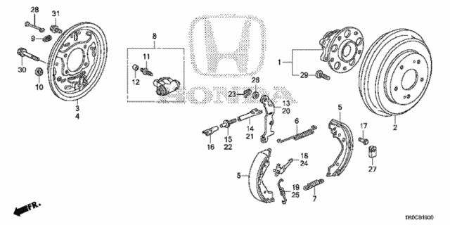 Rear Brake (Drum) for 2015 Honda Civic #0