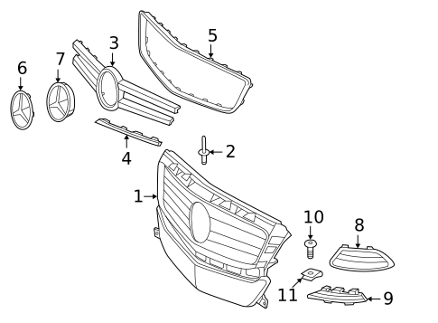 Grille & Components for 2014 Mercedes-Benz CLS 63 AMG&reg; S #1