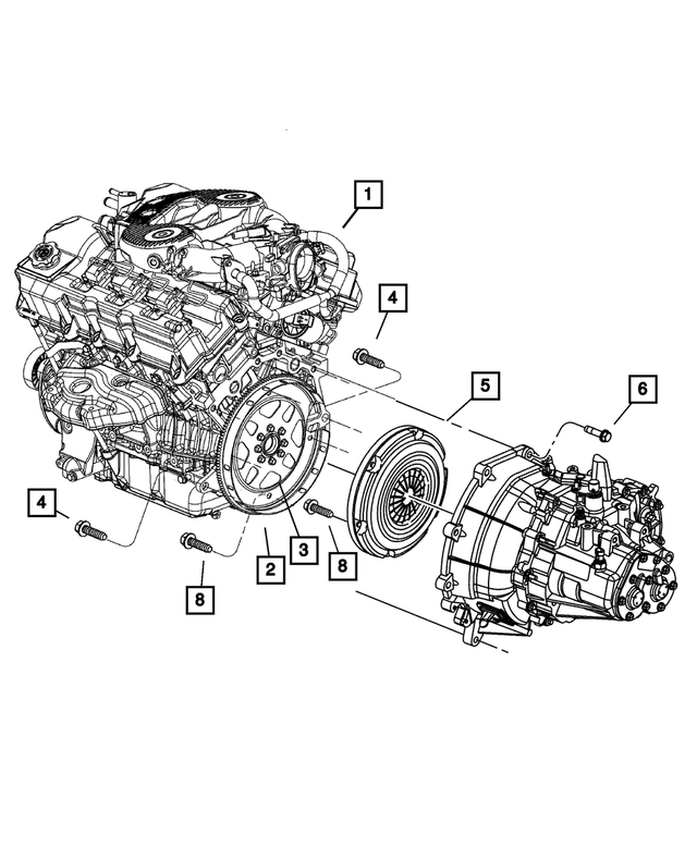 6503523 - NVG Manual Transaxle 5 Speed: Hex Head Bolt for Mopar Image