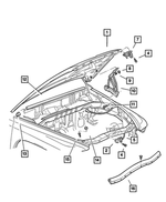 55255448AF - Body Sheet Metal Except Doors: Hood Hinge, Right for Mopar Image image