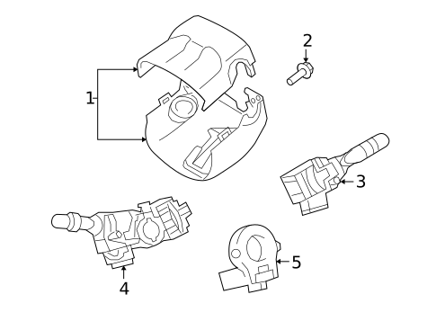 Shroud, Switches & Levers for 2013 Toyota Highlander #1