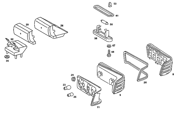 2018201764 - Electrical System: Tail Lamp for Mercedes-Benz: 190D, 190E Image image