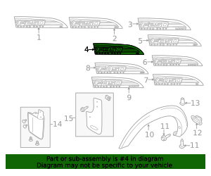 2011-2016 Ford F450/F550 Driver Side Fender With Molding Holes