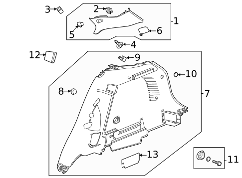 Interior Trim - Quarter Panels for 2025 Buick Encore GX #2