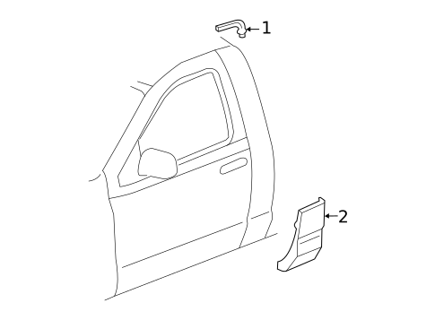 Exterior Trim - Cab for 2003 Dodge Ram 1500 #1