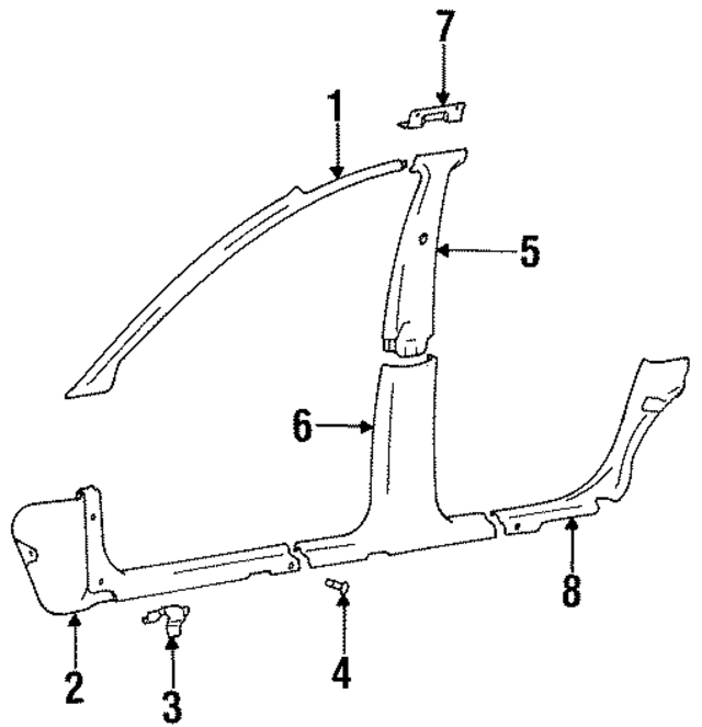 8584029100FK - : Door Pillar Post Trim Set for Hyundai Image