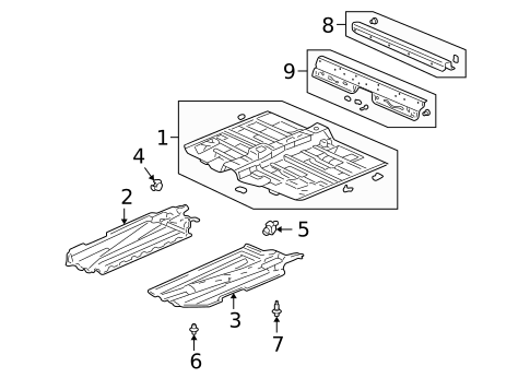 Floor & Rails for 2000 Honda Insight #0