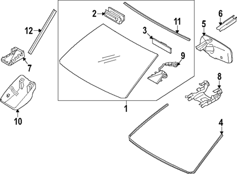 Glass - Windshield for 2024 Toyota 4Runner #0