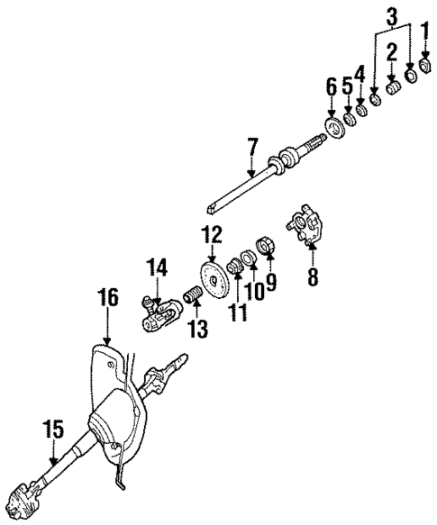 Shaft & Internal Components for 1994 Mercury Cougar #0