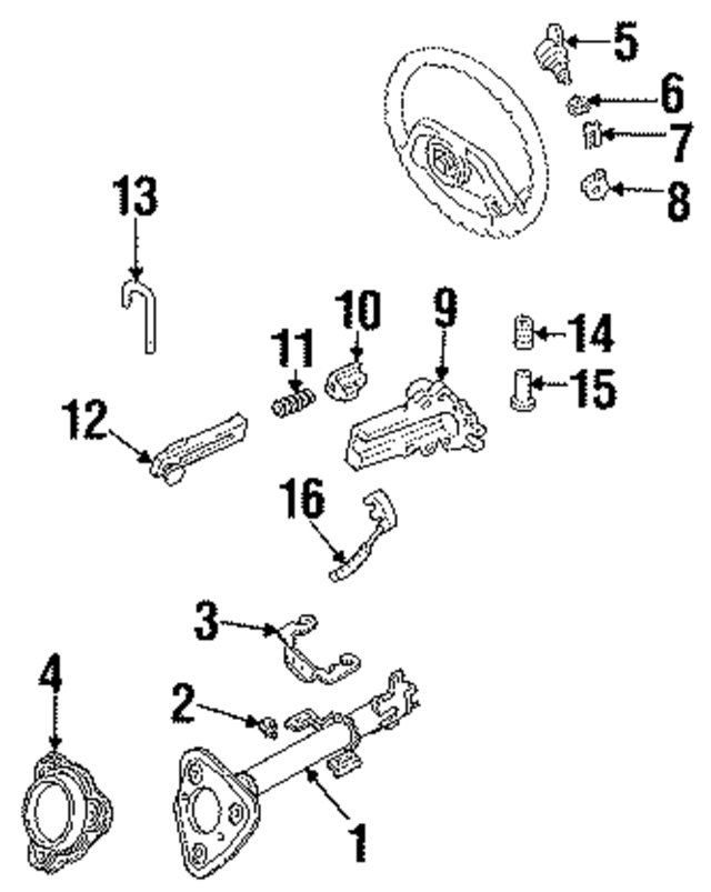 E69Z3499A - Steering: Jacket Retainer for Ford Image