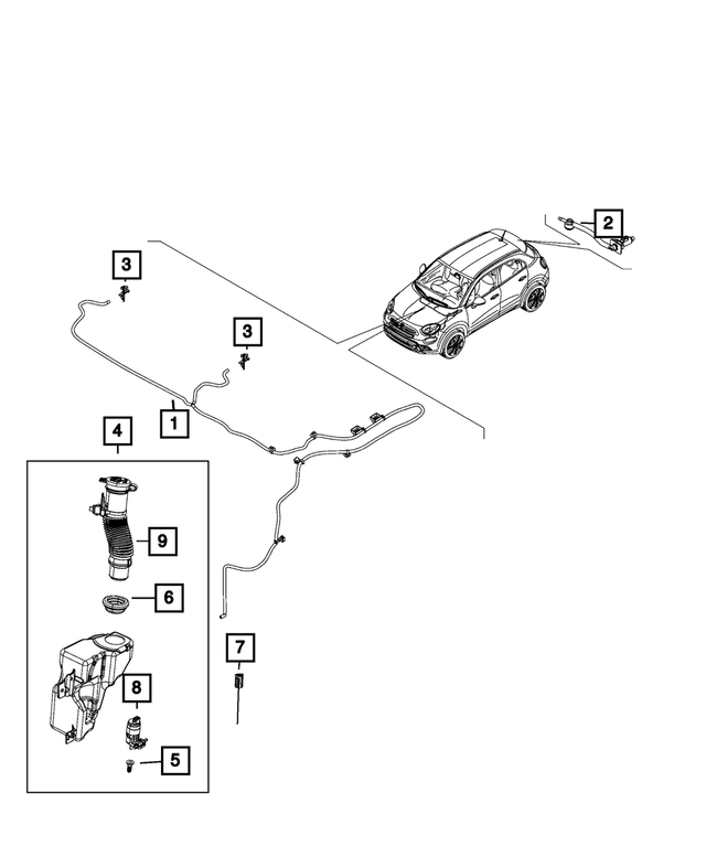 68285216AA - Electrical: Liftgate Washer Nozzle for Mopar Image