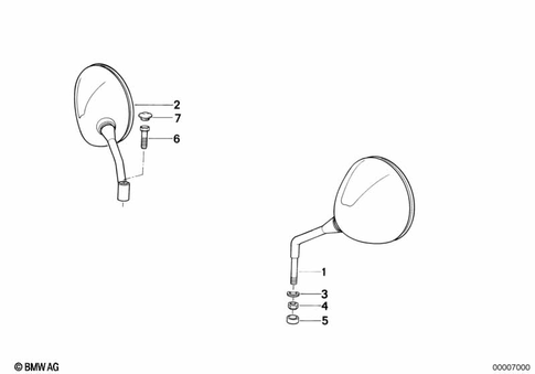 Mirrors, Trim, Storage Compartments for 1991 BMW-Motorrad K 1 #0