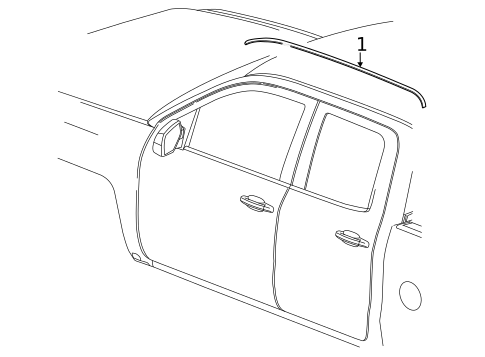 Exterior Trim - Cab for 2016 GMC Sierra 2500 HD #1