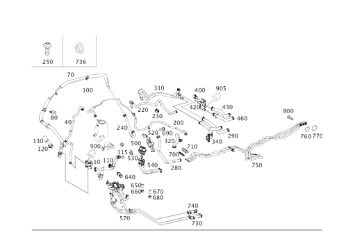 Heating Water Lines for 2019 Mercedes-Benz S63 AMG #0