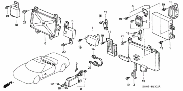 Control Unit (3) for 2001 Acura NSX #0