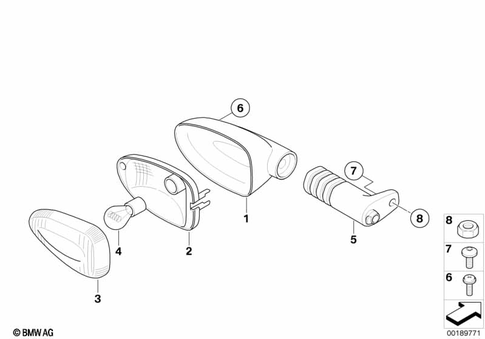 Turn Signals, Rear for 2005 BMW-Motorrad R 1200 S #0