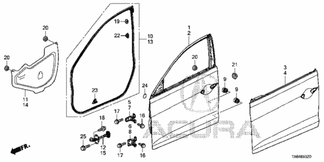 Front Door Panels for 2015 Acura ILX #0