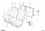 52208181373 - Seats: Rear Seat Left for BMW: 525i, 530i, 535i, 540i Image image