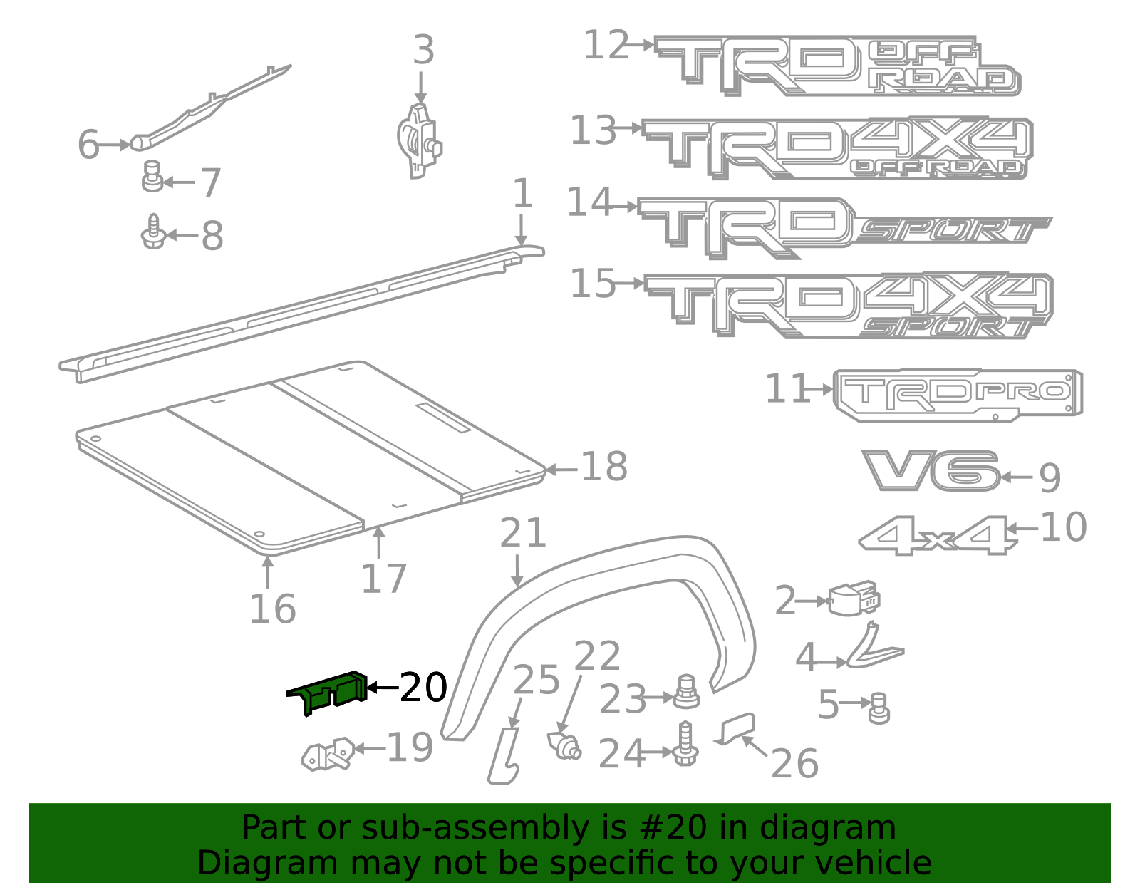 Toyota OEM Cover, Top Cover Lock Striker 69415-04040 | Toyota OEM