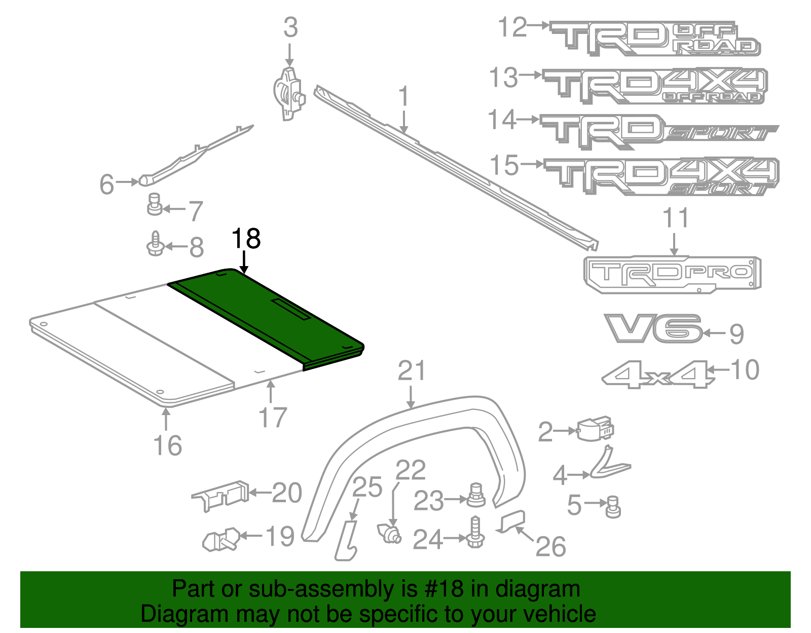 Toyota OEM Tonneau Cover 64903-09010 | Toyota OEM Parts Giant