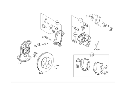 Front Wheel Brake for 2014 Mercedes-Benz C350 #0