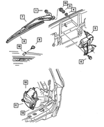 55077097AB - Wiper/Lock Cylinder and Keys: Wiper Arm Nut Cap for Mopar Image