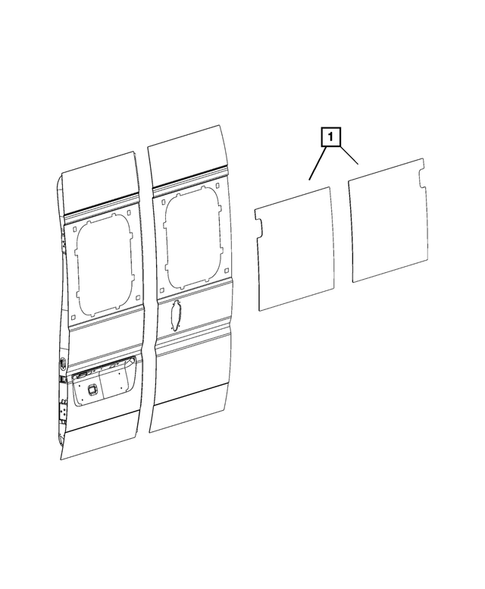 Glass and Interior Rear View Mirror for 2020 Ram ProMaster 1500 #1