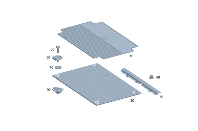 4636844300 - Interior Trim/Exterior Detachable Parts: Lining, Trunk Floor for Mercedes-Benz: G500, G550, G580, G63 4x4 Squared AMG, G63 AMG Image image