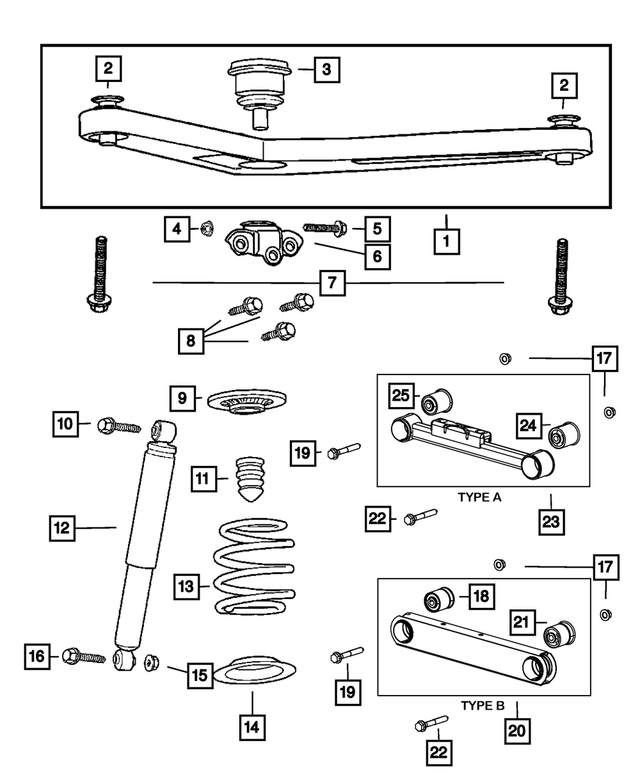 52088901AD - Rear Suspension: Upper Control Arm for Mopar Image