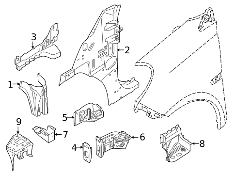 Structural Components & Rails for 2019 Smart EQ fortwo #0