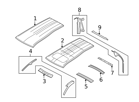 Roof & Components for 2005 Ford Freestyle #0