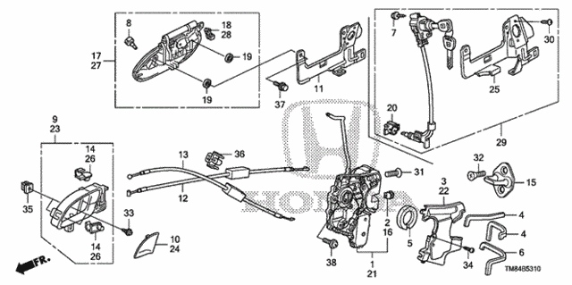 Front Door Locks - Outer Handle for 2013 Honda Insight #0