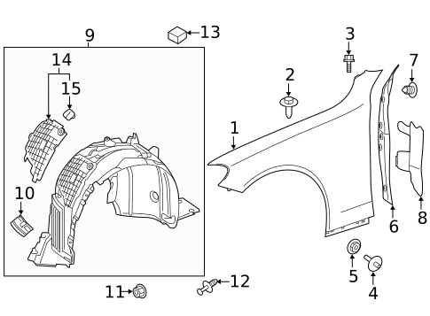 Fender & Components for 2021 Mercedes-Benz C 63 AMG&reg; #1