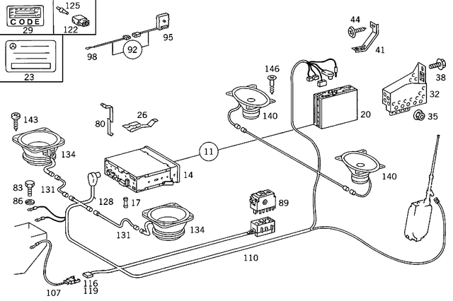 67822550 - Electrical System: Radio Set Assembly for Mercedes-Benz: 300SD, 300SE, 300SEL, 300SL, 400E, 400SE, 400SEL, 500E, 500SEC, 500SEL, 500SL, 560SEC, 560SEL, 600SEL, 600SL, S420 Image image