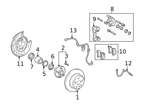 Rear Brakes for 2001 Lexus RX300 #0