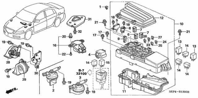 Control Unit (Engine Room) (-'06) for 2004 Acura TL #0