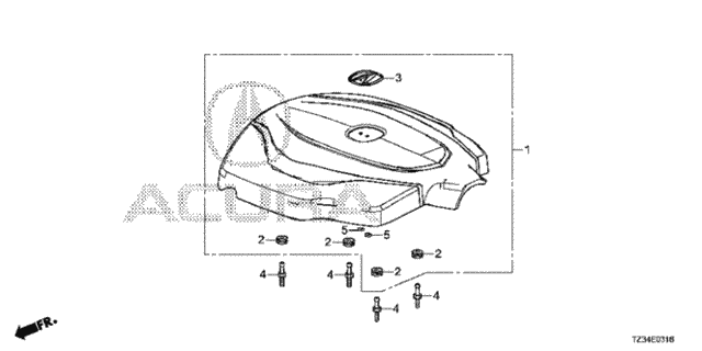 Engine Cover (2) for 2015 Acura TLX #0