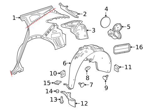 Quarter Panel & Components for 2021 Chevrolet Blazer #0