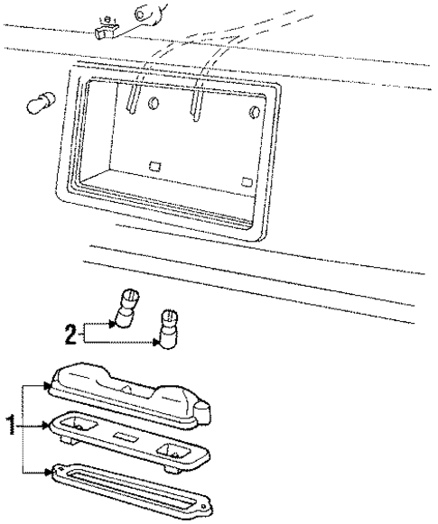 License Lamps for 1987 Ford LTD Crown Victoria #1