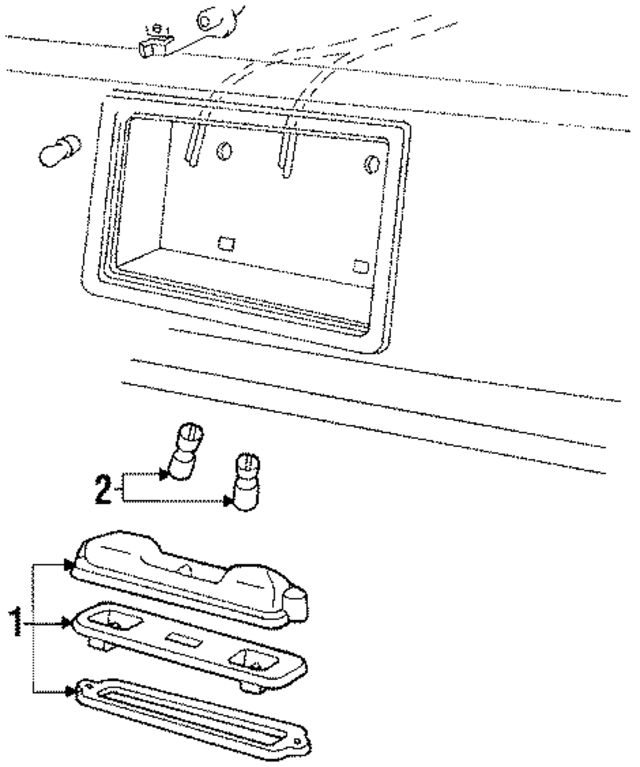F1AZ13550A - Electrical: License Lamp for Ford: LTD Crown Victoria Image